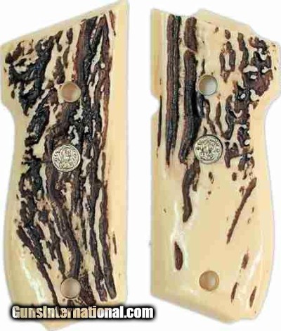 Smith & Wesson Models 39 & 52 Stag-Like Grips With Medallions