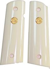 Colt 1911 Dupont Corian Ambi Grips w/ Gold Medallions - 1 of 1