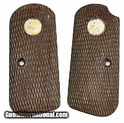 Colt 1903 & 1908 .32 & .380 Auto Faux Wood Grips With Medallions