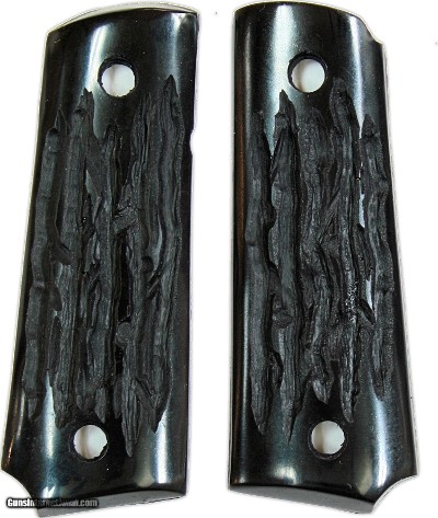 Colt 1911 Officers Model Imitation Jigged Buffalo Horn Grips