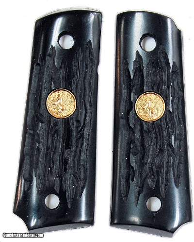 Colt 1911 Officers Model Imitation Jigged Buffalo Horn Grips