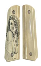 Colt 1911 Real Ivory Scrimshaw with Nude Lady - 1 of 1
