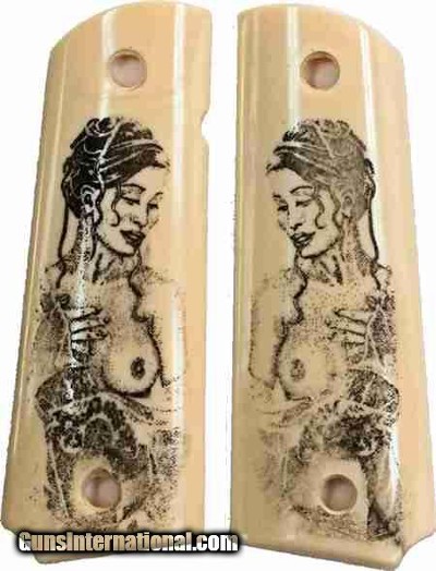 Colt 1911 or Colt Commander Grips with Naked Lady