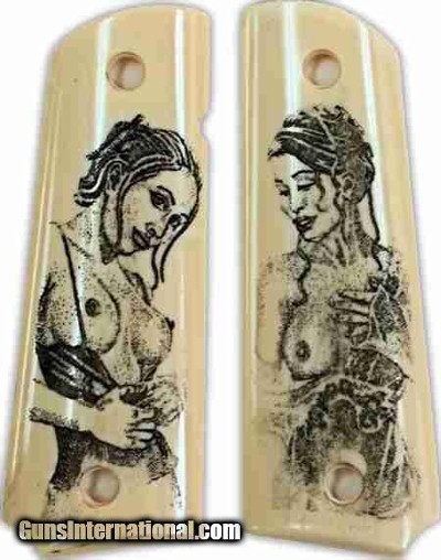 Colt 1911 or Colt Commander Grips with Naked Ladies