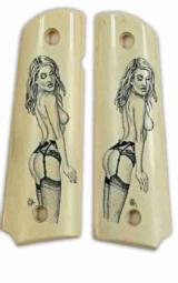Colt 1911 Real Ivory Scrimshaw with Nude Lady - 1 of 1