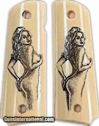 Colt 1911 or Colt Commander Grips with Naked Lady