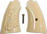 Remington 1858 Pietta Ivory-Like Grips, Mexican Eagle With Snake - 1 of 2
