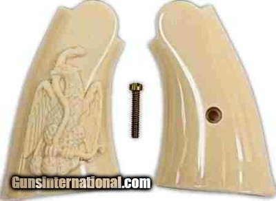Remington 1858 Pietta Ivory-Like Grips, Mexican Eagle With Snake