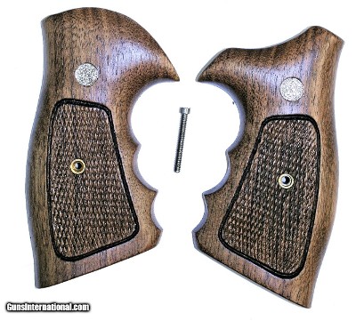 Smith & Wesson K & L Frame Walnut Combat Grips