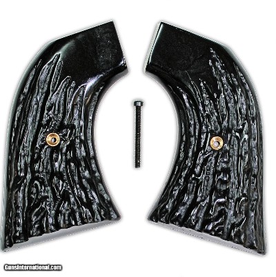Virginian Dragoon Imitation Jigged Buffalo Horn Grips