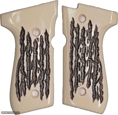 Beretta M92FS Imitation Jigged Bone Grips