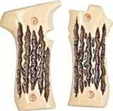 Llama III & IIIA Imitation Jigged Bone Grips - 1 of 1