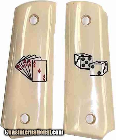 Colt 1911 Officers Model Grips With Snake Eyes