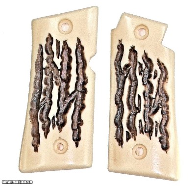 Colt Mustang Grips & Colt Pocketlite Jigged Bone Grips