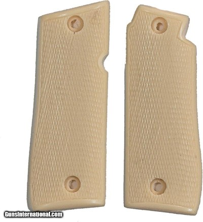 Colt Government Model .380 & Colt Mustang Plus II Ivory-Like Grips, Checkered