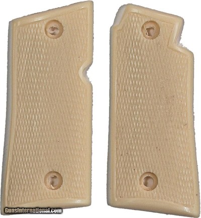Colt Mustang & Colt Pocketlite Ivory-Like Grips, Checkered