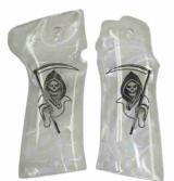 Llama Max II Pearl Premium Grips With Grim Reaper - 1 of 1