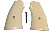  Smith & Wesson N Frame Service Style Real Ivory Grips, Checkered - 1 of 1