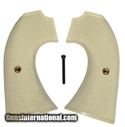 Beretta Stampede Bisley Ivory-Like Revolver Grips, Checkered