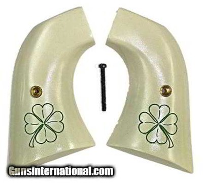 Ruger New Vaquero 2005-XR3 & 50th Anniv. Blackhawk .357 Grips, Clover Leaf