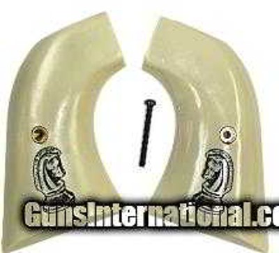 Ruger New Vaquero 2005 XR3 & 50th Anniv. Blackhawk .357 Grips, Horse Head