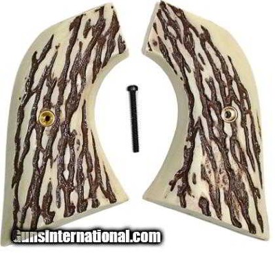 Ruger Early Single Six & Old Model XR-3 Flat Top Blackhawk Barked Grips