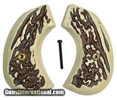 High Standard Natchez Birdshead Stag-Like Grips