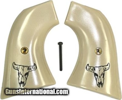 Colt SAA Ivory-Like Grips, 1st & 2nd Generation, Bison Skull