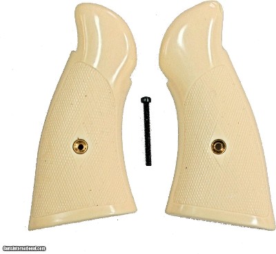 Smith & Wesson N Frame Ivory-Like Grips, Checkered