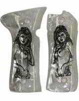 Llama Small Frame, III & IIIA Pearl Premium Grips, Naked Lady - 1 of 1