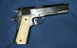 Colt 1911 Ivory-Like Grips With Relief Carved Navy Girl - 2 of 2