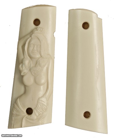 Colt 1911 Ivory-Like Grips With Semi-Nude