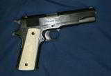 Colt 1911 Ivory-Like Grips, Relief Carved Rose With Vine - 2 of 2