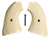 Colt Scout & Frontier SA Ivory-Like Grips, Relief Carved Rose - 1 of 1
