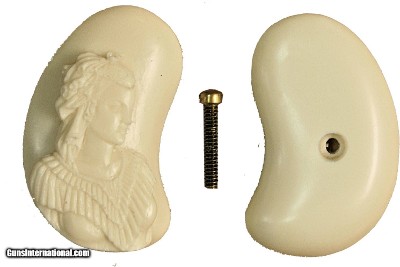 Remington Over Under Derringer Grips, Model 41 With Relief Carved Cameo