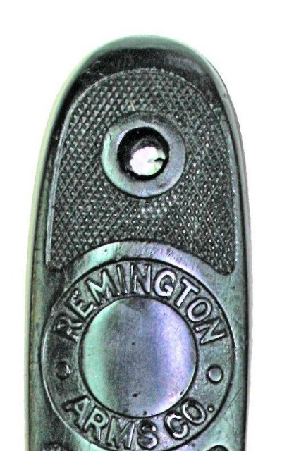 Remington Model 12A Buttplate, Early Round Barrel Type