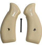 Smith & Wesson K & L Frame Ivory-Like Grips, Round Butt. Checkered - 1 of 5