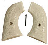 Hawes Western Marshall Grips, Relief Carved Rose - 1 of 1