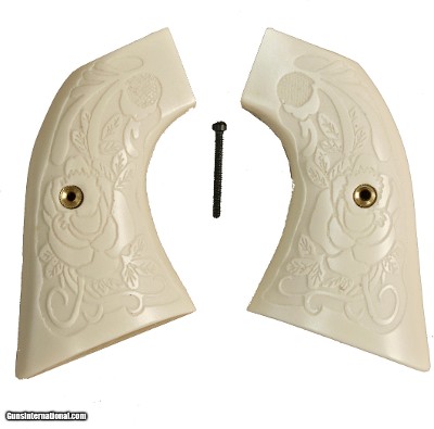 Beretta S.A. Stampede Ivory-Like Grips With Relief Carved Rose