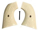 U.S. Firearms SA Ivory-Like Grips With Relief Carved Rose - 1 of 1