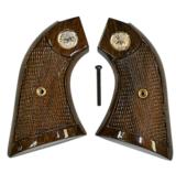 Colt Scout & Frontier Checkered Walnut Grips With Medallions - 1 of 1