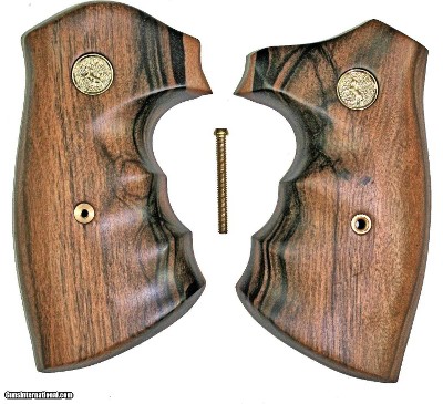 Colt Python Smooth Tigerwood Grips With Medallions