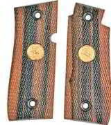 Colt .380 Government & Colt Mustang Plus II Tigerwood Checkered Grips