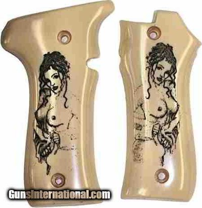 Llama III & IIIA .380 & 9mm Grips With Naked Lady