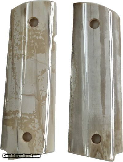 Colt 1911 Real Fossilized Alaskan Walrus Ivory Grips