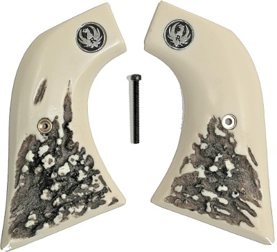 Ruger Super Blackhawk Stag-Like Grips With Medallions