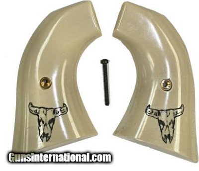 High-Standard Double Nine Grips, Bison Skull