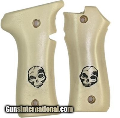 Llama Small Frame III & IIIA Grips, Human Skull