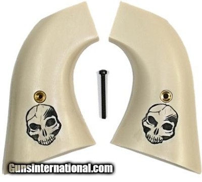 Uberti Old Model P 1873 Grips, Human Skull