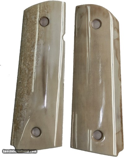 Colt 1911 Real Fossilized Walrus Ivory Grips